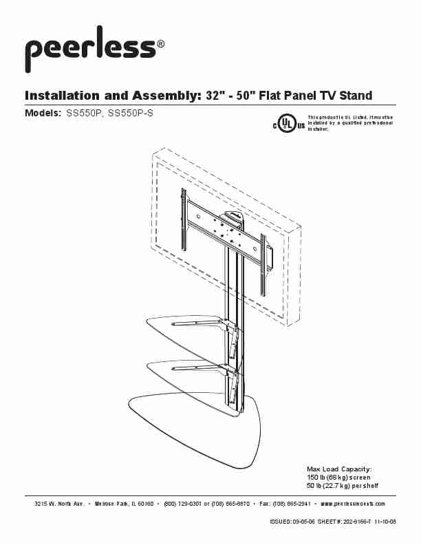 Peerless Industries Indoor Furnishings SS550P-page_pdf